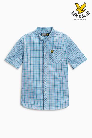 Blue Lyle & Scott Check Shirt